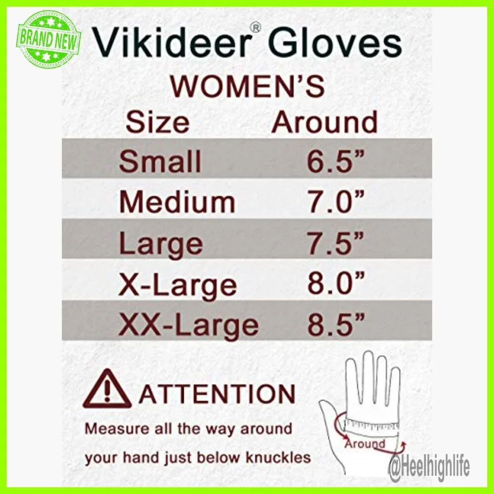 Long Leather Gloves Touchscreen Lined Winter Warm Women's XL